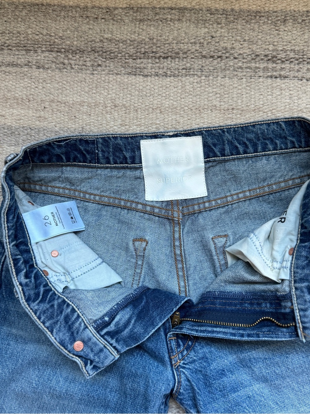 MOTHER Mid-Blue Flare Jeans - Picture 3 of 3
